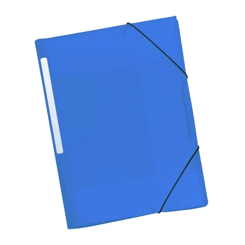 Grafoplás Carpeta Colorgraf 3 Solapas Pp Translúcido Gomas Folio Azul Certificado