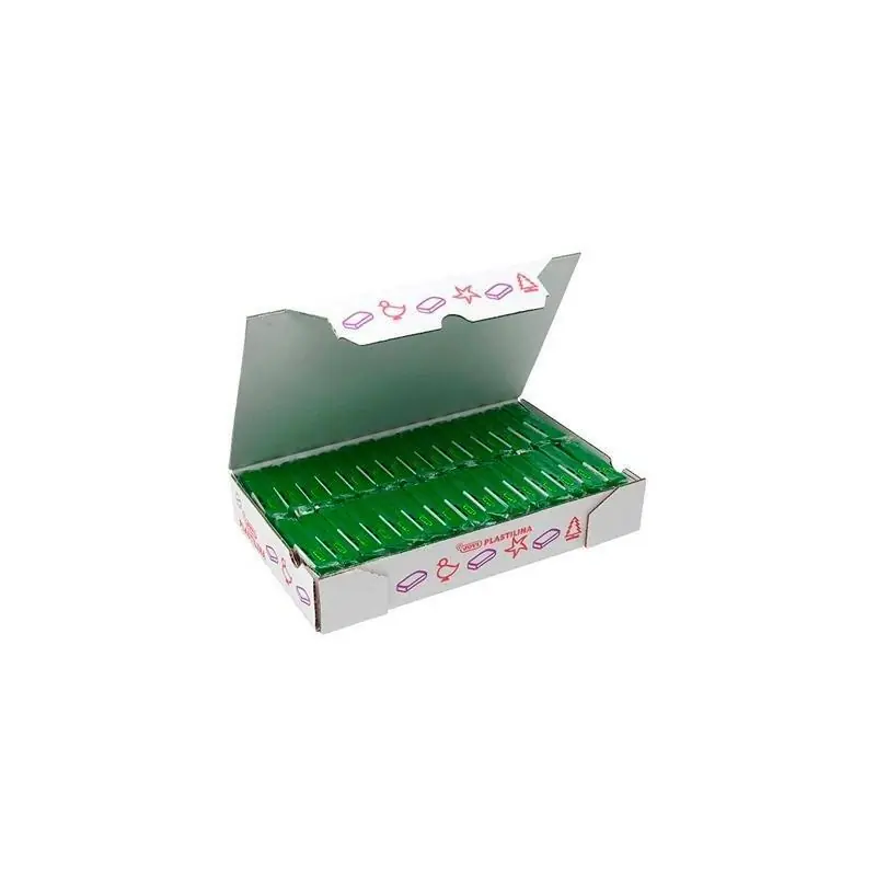 Jovi Caja 30 Pastillas Plastilina School 50gr Verde Oscuro Oferta De Temporada