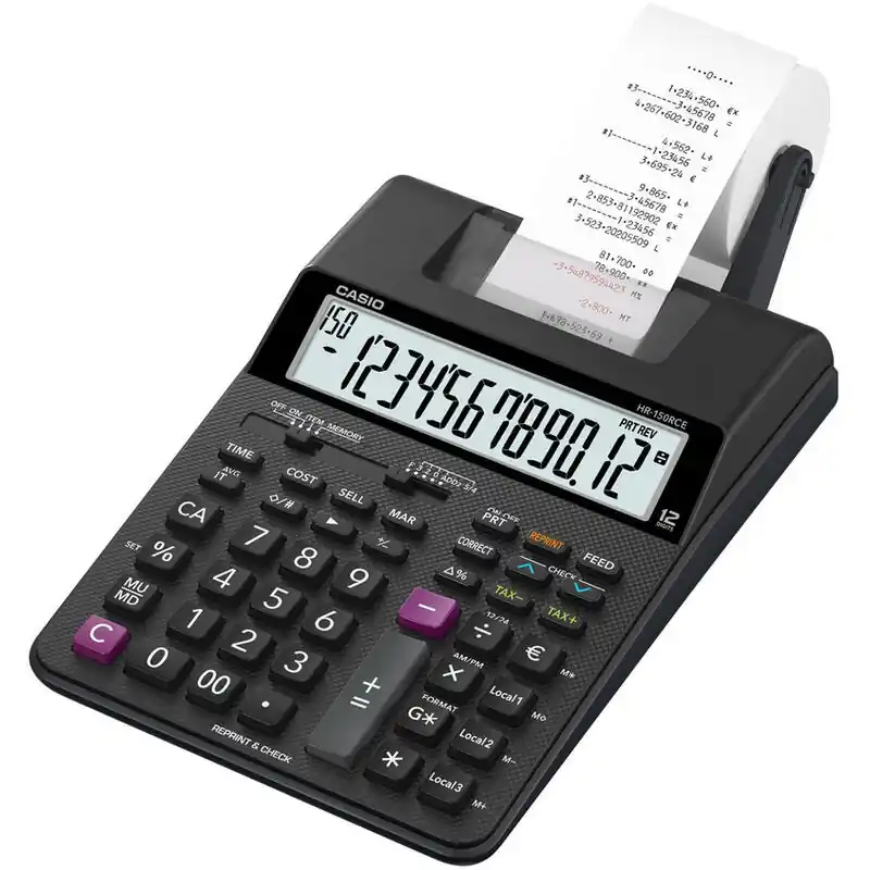 Casio Calculadora De Oficina Con Impresora Negro Hr-150rce Tendencia
