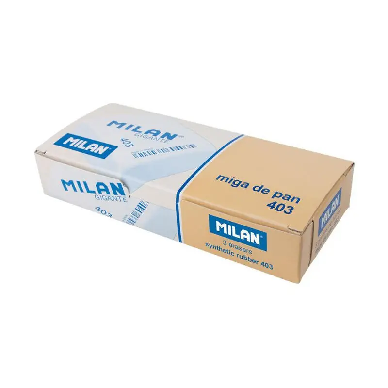 Última Versión Milan Goma 403 Gigante Miga De Pan 6,8X5,1X2,8 Cm Blanco -Caja 3u-