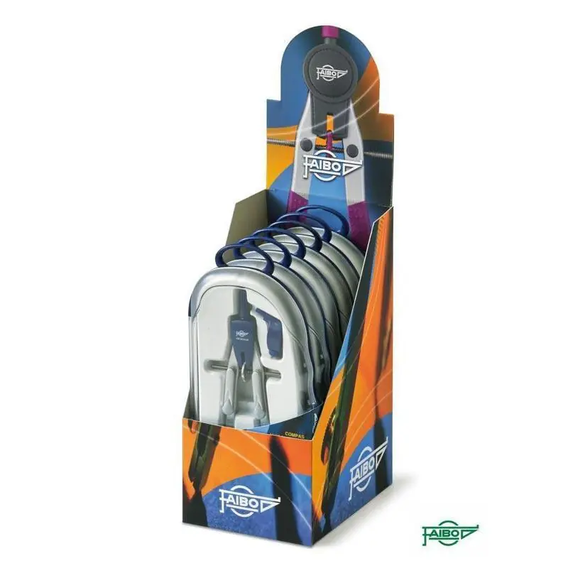 Nueva Colección Faibo Expositor Compás Serie Blue-Line Micrométrico Brazos Articulados 401t 6 Unidades