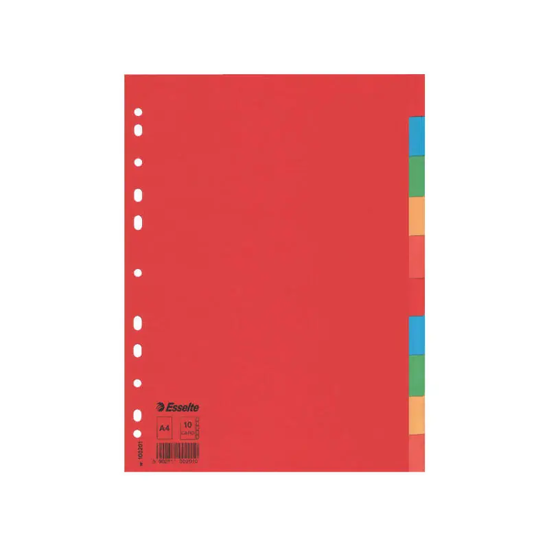 Más Vendido Esselte 10 Separadores Multitaladro Cartón a4 Colores