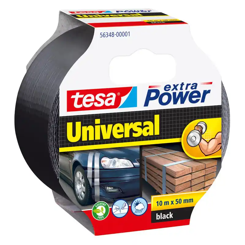 Cinta Americana Extra Power Universal. 10m X 50mm Negra Tesa Pago Seguro