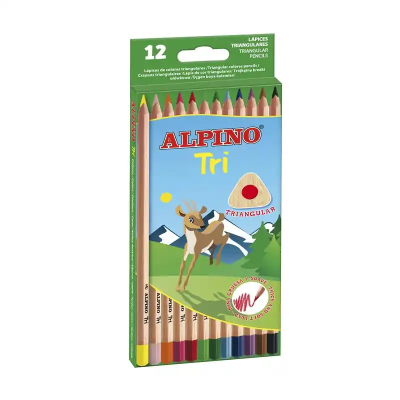 Alpino Lápices De Colores Tri 175mm Estuche De 12 C/Surtidos Promoción