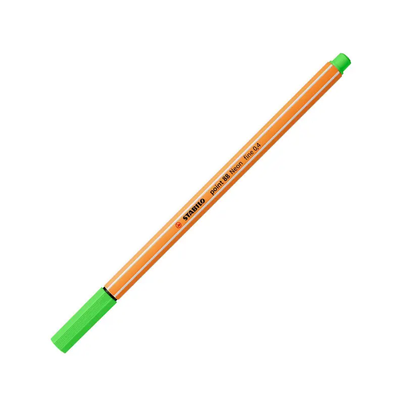 Stabilo Point 88 Rotulador Verde Neón -10u- Marca Reconocida