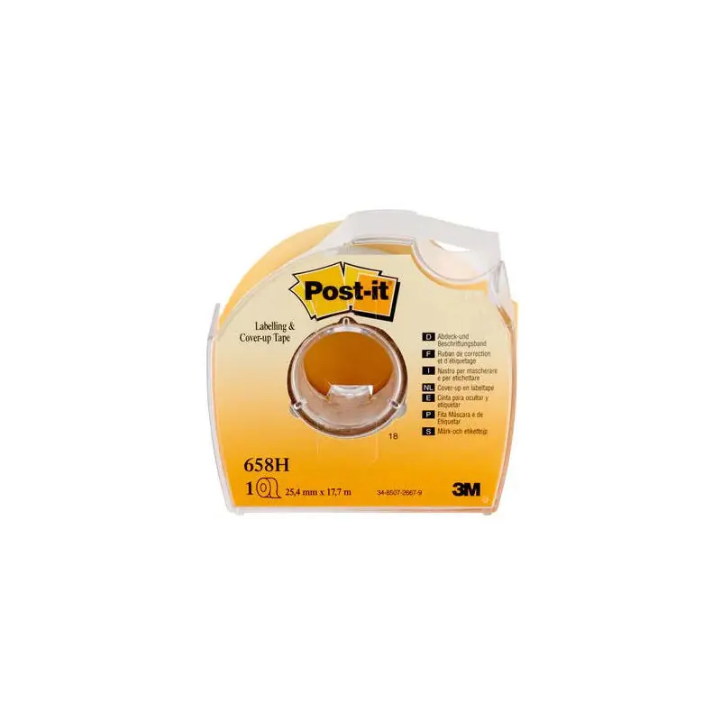 Rebajas Post-It Cinta Adhesiva 658-Hd Invisible Rollo 25,4mm X 17,7m 6 Lineas C/Dispensador