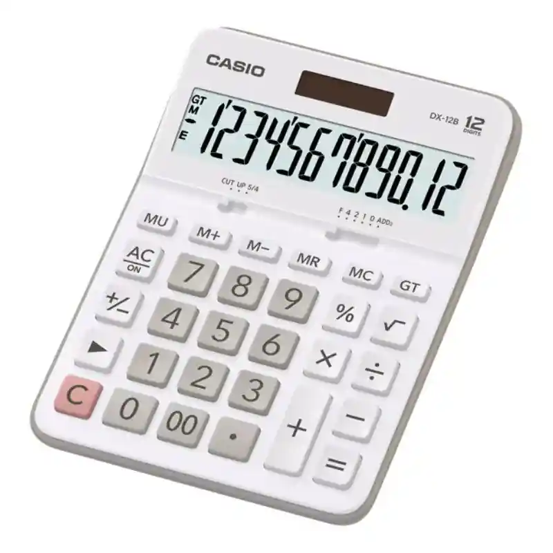 Hecho A Mano Casio Calculadora 12 Dígitos Blanco Dx-12b-W-Ec
