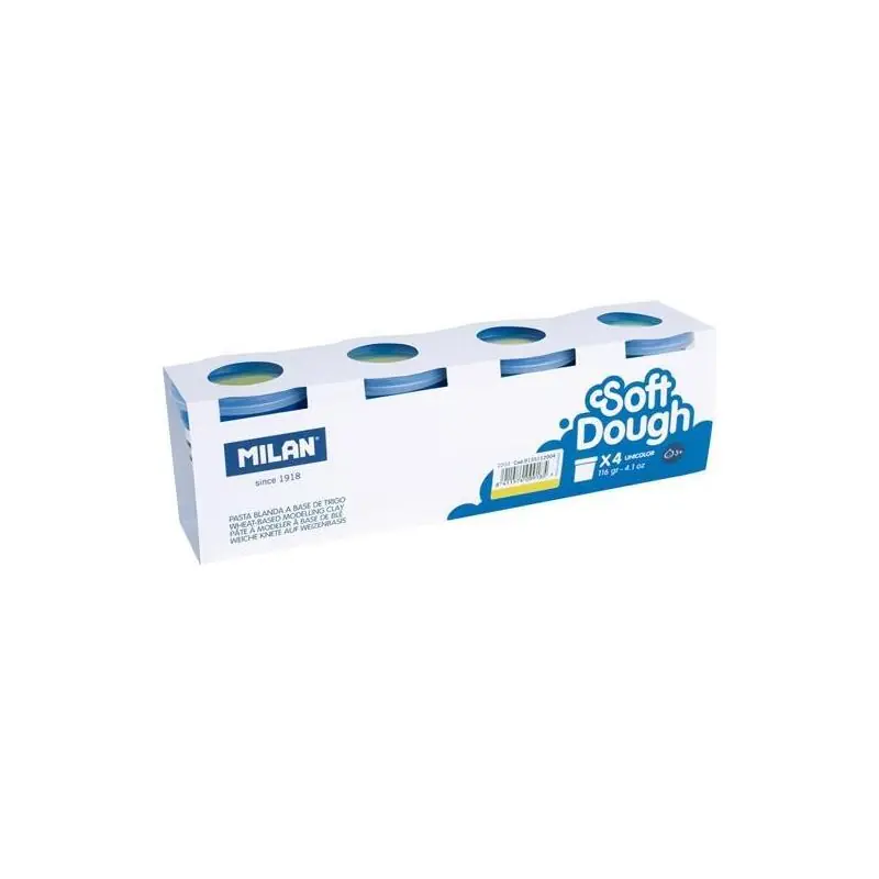 Milan Pasta Blanda Soft Dough Caja 4 Botes 116gr Amarillo Ordena Ya