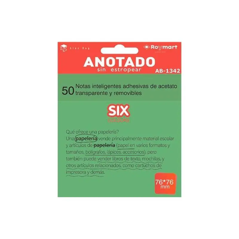 Pedido Al Por Mayor Roymart Bloc Notas Adhesivas Inteligentes Removibles Transparentes 50h 76X76Mm Acetato Verde Flúor