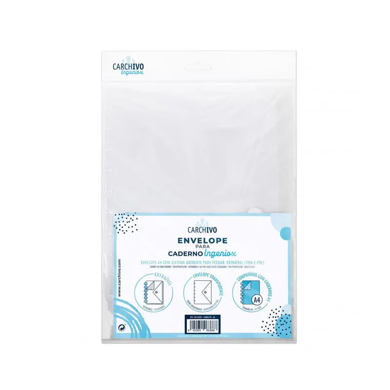 Carchivo Sobre Ingeniox a4 Extraíble Cierre C/Velcro Polipropileno Transparente Rebajas