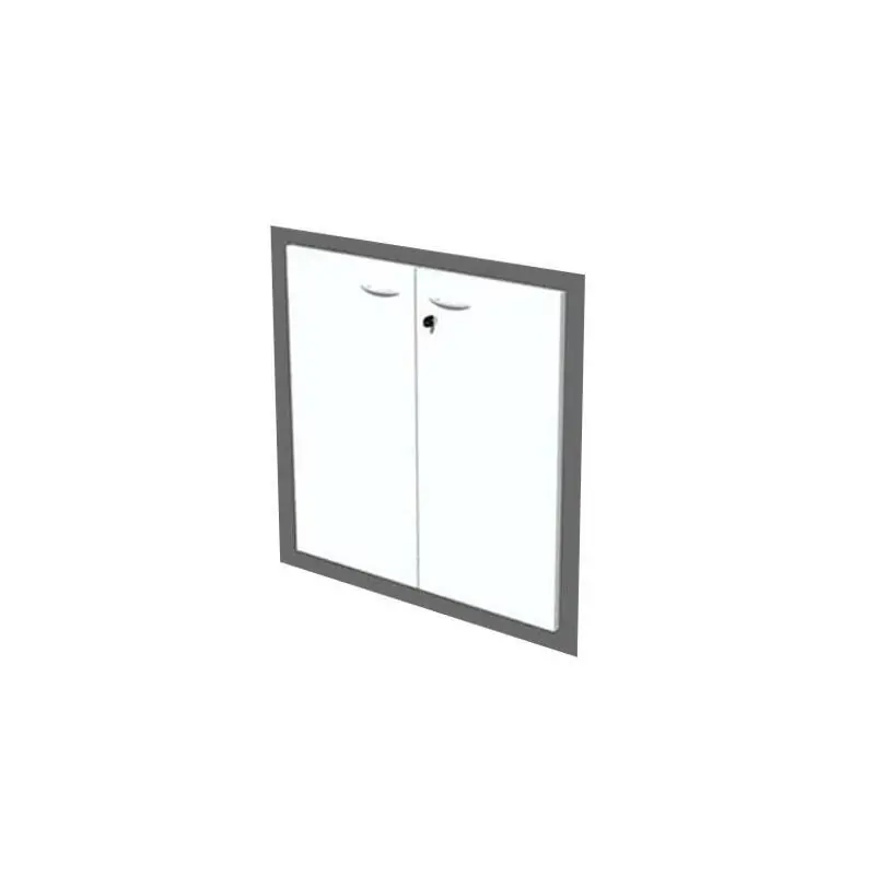 Nueva Colección Artexport Pareja De Puertas Para Estantería Baja Presto 18mm Con Cerradura Gris