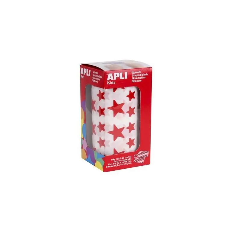 Apli Gomets Estrella 12,5mm Y 19,5mm Rollo Rojo Garantía Incluida