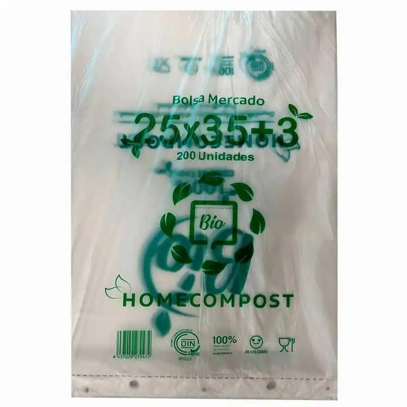 Bolsa Bloc 25X35 Compostable 12 Micras -Paquete 200u- Pago Seguro