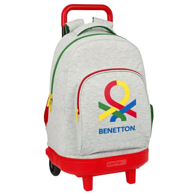 Garantía De Devolución De Dinero Safta Mochila Grande C/Ruedas Compact Extraíble Benetton "Pop"