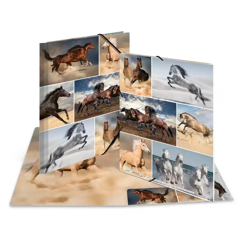 Edición Limitada Carpeta Herma a4 Caballos Cartón