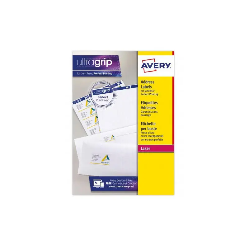 Avery Etiquetas Adhesivas Para Envíos 99,1X33,9mm Inkjet/Láser 16 X 15h 100% Reciclado Blanco Nuevo Modelo