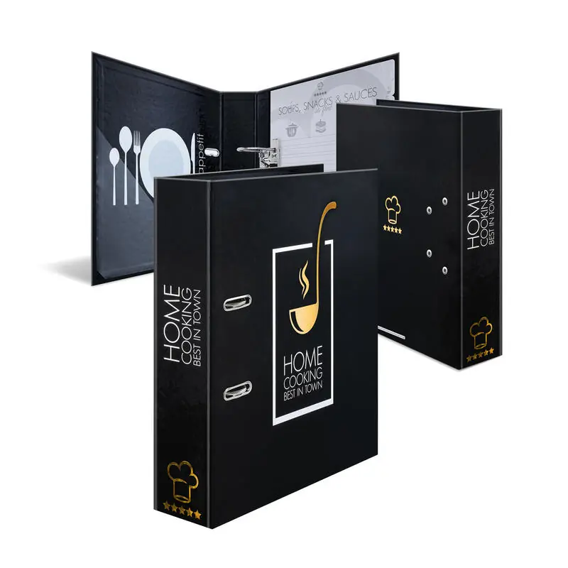 Garantía De Devolución De Dinero Herma 19668 Carpeta De Cartón a4 Negro, Oro, Blanco