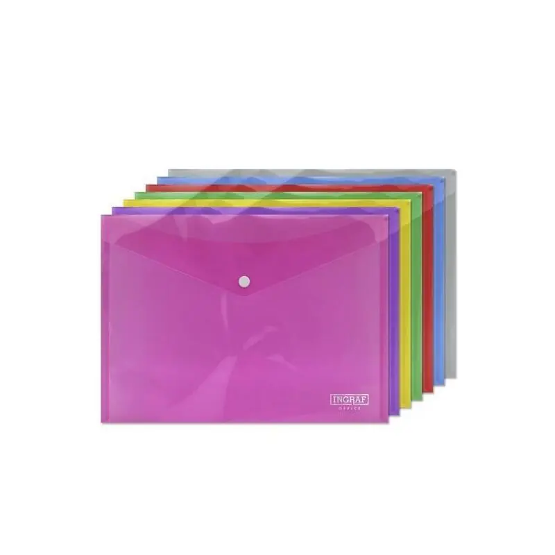Oferta De Temporada Pack De 10 Unidades Ingraf Sobre Portadocumentos Con Broche a4 Colores Surtidos