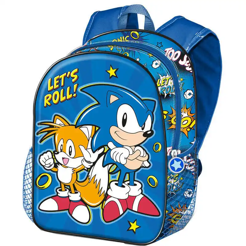 Mochila 3d Lets Roll Sonic The Hedgehot 31cm Comprar En Línea