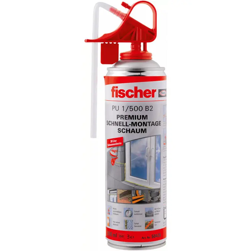 Últimas Unidades Fischer 1k - Espuma De Montaje Rápido Pu 1 / 500 b2, (Beige, 500ml)