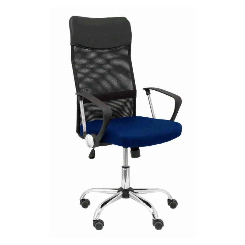 Silla Gontar Respaldo Malla Negro Asiento Azul Garantía De Devolución De Dinero