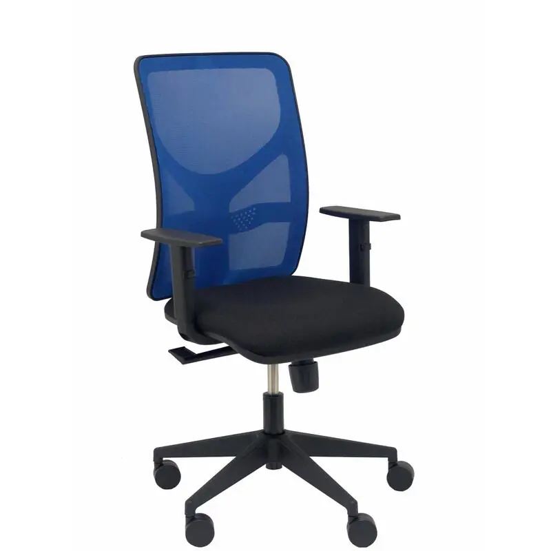 Stock Limitado Silla Motilla Malla Azul Asiento Bali Negro Brazo