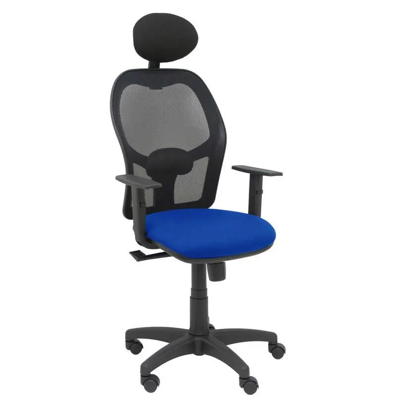 Silla Alocen Malla Negra Asiento Bali Azul Brazos Promoción Exclusiva