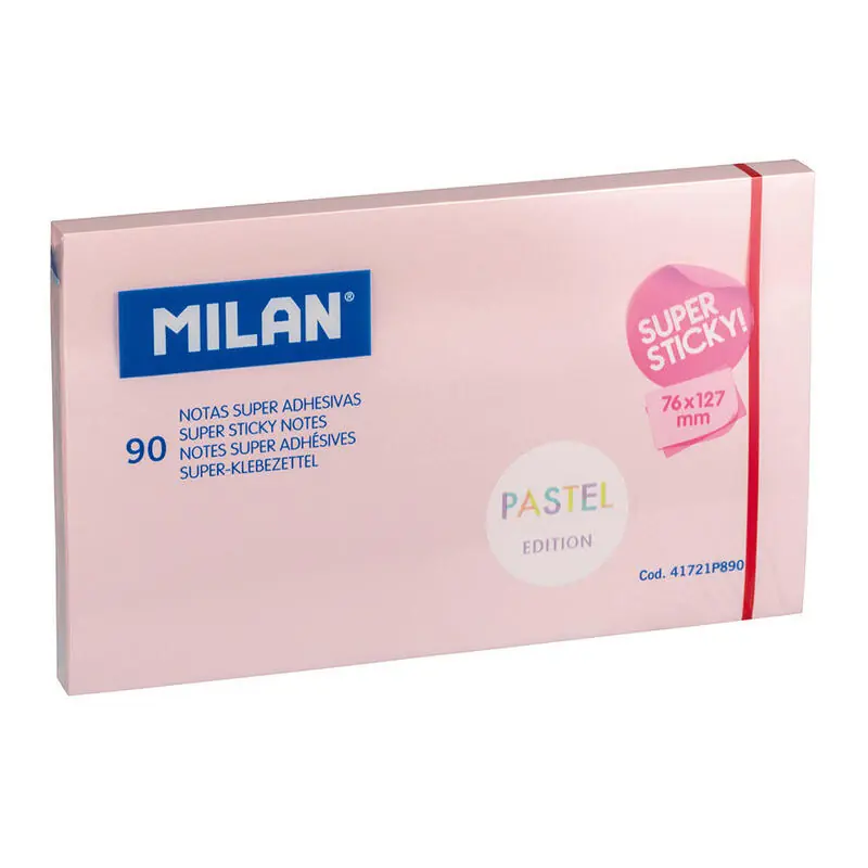 Solo Hoy Bloc 90 Notas Super Adhesivas Rosa Pastel 76X127Mm Milan