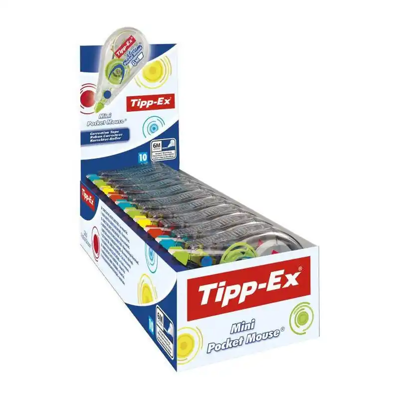 Oferta Flash Caja De Corrector De Escritura En Cinta Bic Mini Pocket Mouse 926397 5mm X 6m 10 Unidades