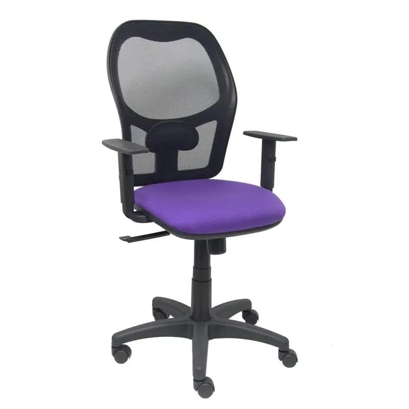 Precio Reducido Silla Alocen Malla Negra Asiento Bali Lila Brazos