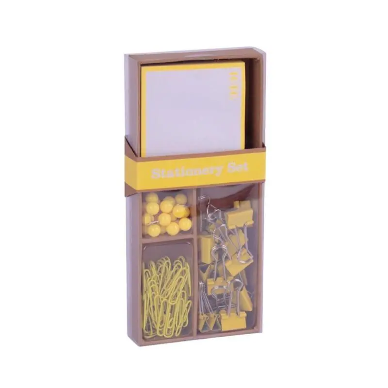 Apli Fluor Collection Set De Oficina - 25 Pins, 80 Clips De 28mm, 20 Pinzas Abatibles De 19mm Y Notas Adhesivas De 100 Hojas En Precio De Fábrica