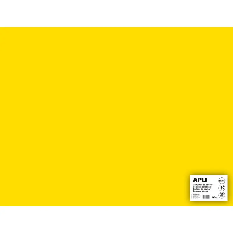 Apli Cartulina 50X65Cm 170gr Pack De 25h Amarillo De Moda