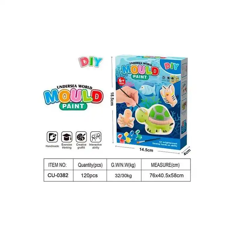 Roymart Set De Pintura Molde Turtle And Friends Exclusivo