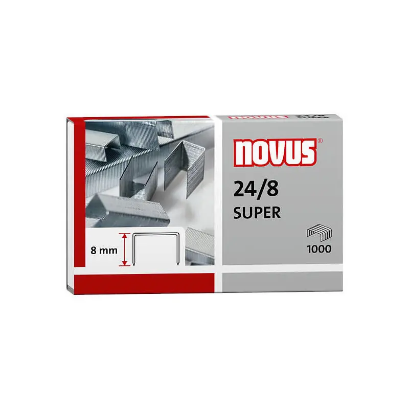 Ordenar Ahora Mismo Novus 24/8 Super Caja De 1000 Grapas 24/8 Galvanizadas