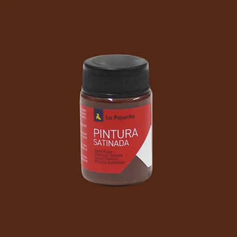 Últimas Unidades La Pajarita Témpera Escolar Bote De 35ml Satinada Marron Castaño L-32