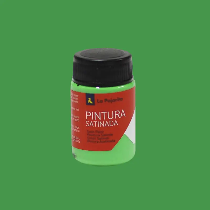 Novedad La Pajarita Témpera Escolar Bote De 35ml Satinada Verde Cesped L-38