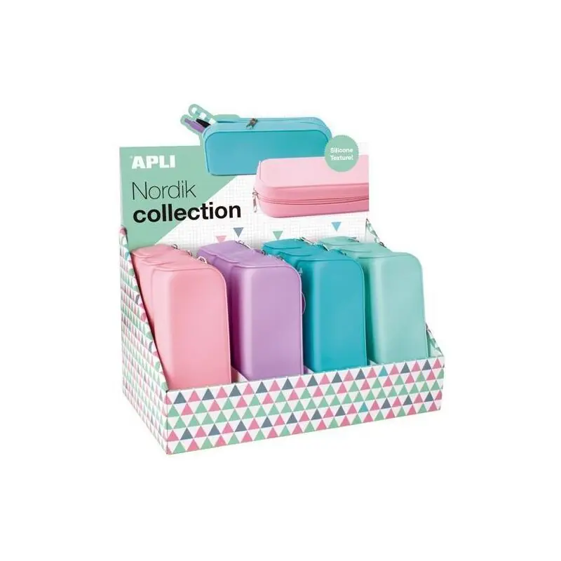 Envío Exprés Apli Portatodo De Silicona Nordik Collection Colores Surtidos -Expositor 12u-