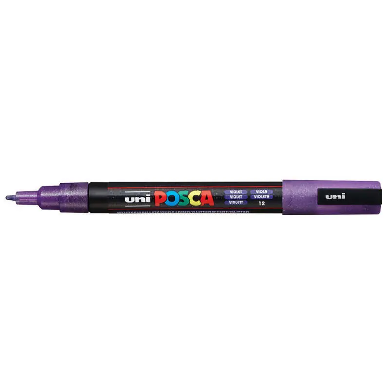 Posca Marcador Pc-3ml Punta Cónica 0,9 - 1,3 Mm Violeta Purpurina Gran Oferta