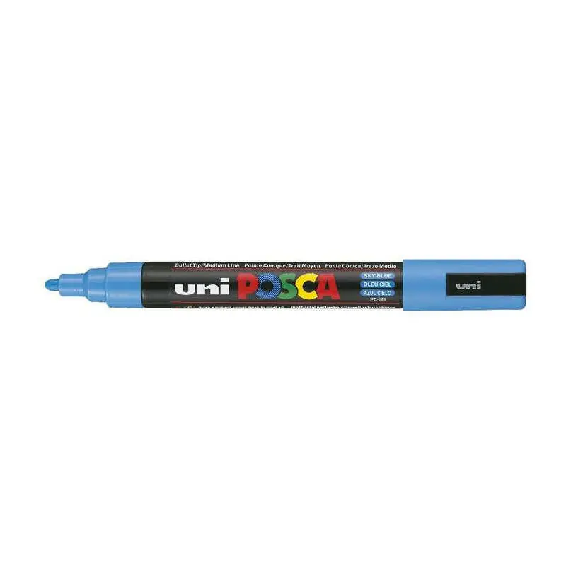 Envío Gratis Posca Marcador Pc-5m No Permanente Punta Forma De Bala 1,8 - 2,5 Mm Azul Cielo