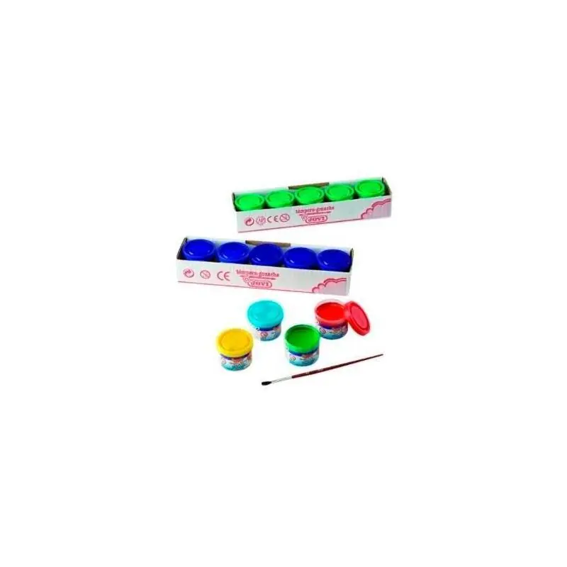 Jovi Estuche 5 Botes Témpera Escolar 35ml Con Pincel Unicolor Azul Oscuro Últimas Unidades