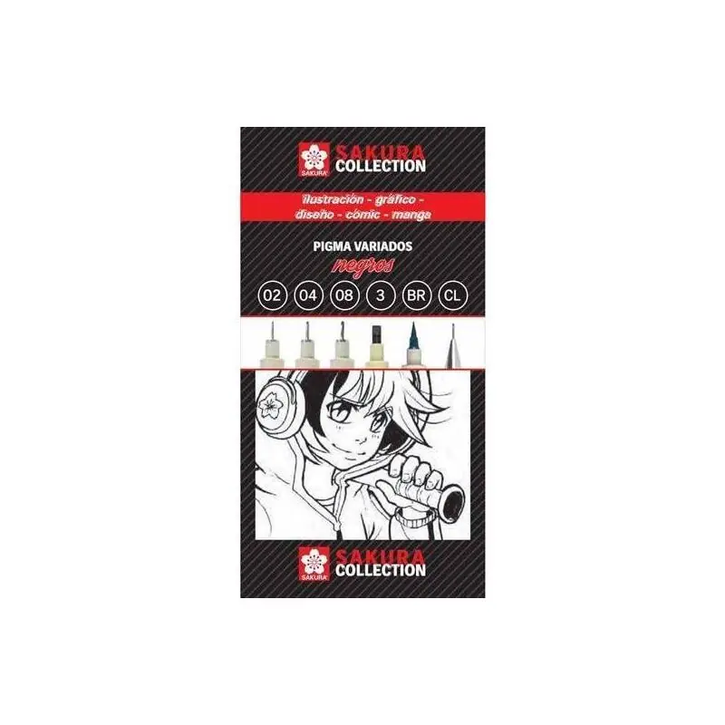 Talens Sakura Collection Set De Rotuladores Pigma Variados + Portaminas Negro Oferta Flash
