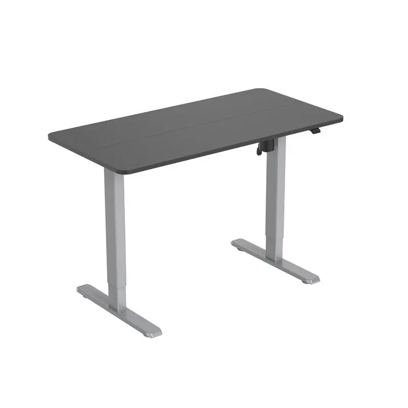 Profesional Mesa Electrica Ergonomica Altura Regulable Tablero Negro 120X60 Color Estructura Gris Control Tactil Altura Desde 68cm-118cm