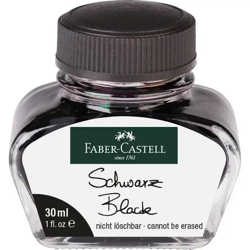 Faber Castell Tintero 30ml Tinta Borrable Negra Devolución Gratuita