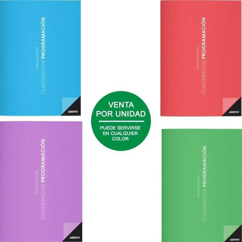 Directo De Fábrica Additio Cuaderno De Programación a4 Para El Profesorado 96 Páginas Pvc C/Surtidos