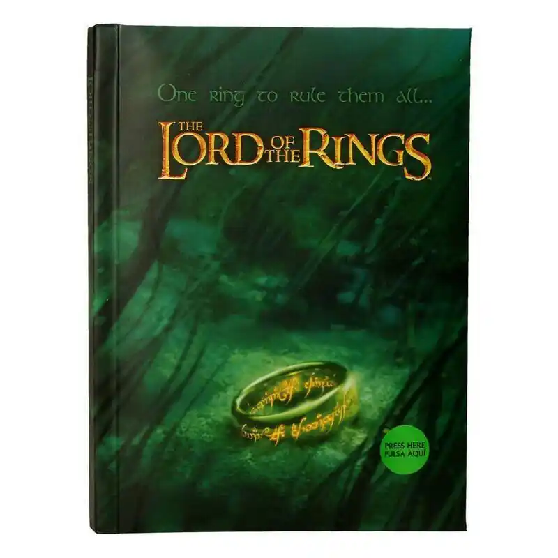 Garantía De Devolución De Dinero Cuaderno a5 One Ring To Rule Them All El Seor De Los Anillos Con Luz