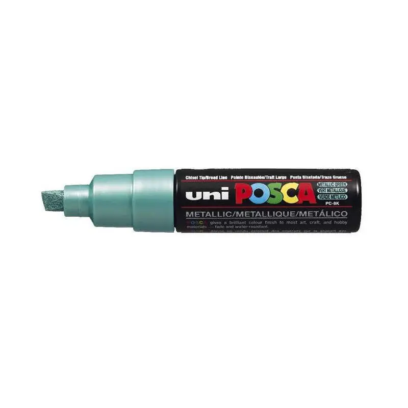 Precio De Oferta Posca Marcador Pc-8k No Permanente Punta Biselada 8.0mm Verde Metálico