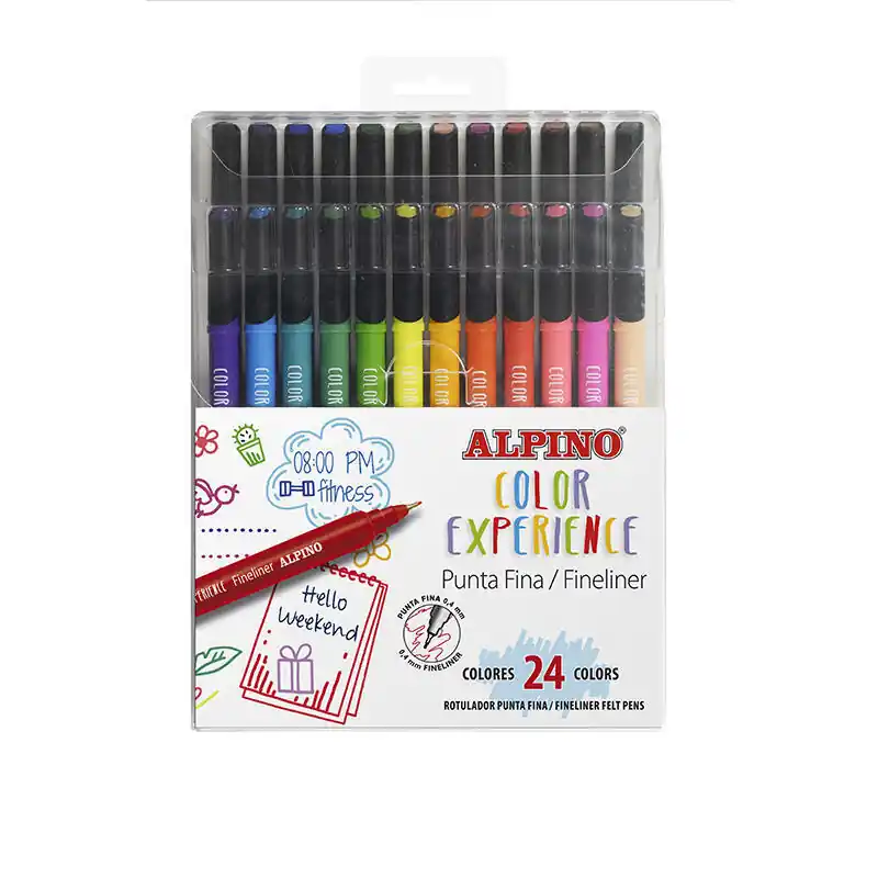 Promoción Alpino Rotuladores Fineliner Color Experience Estuche De 24 C/Surtidos