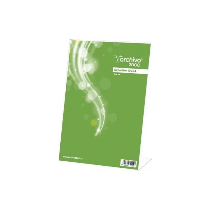 Mayoreo Archivo 2000 Expositor Sobremesa En Forma De L Din a5 Vertical 65X150X215 Mm Cristal Transparente