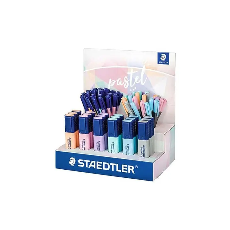 Staedtler Expositor Con 78 Rotuladores Pastel - Modelos Textsurfer Classic, Triplus, Triplus Fineliner - Colores Surtidos Garantía De Devolución De Dinero