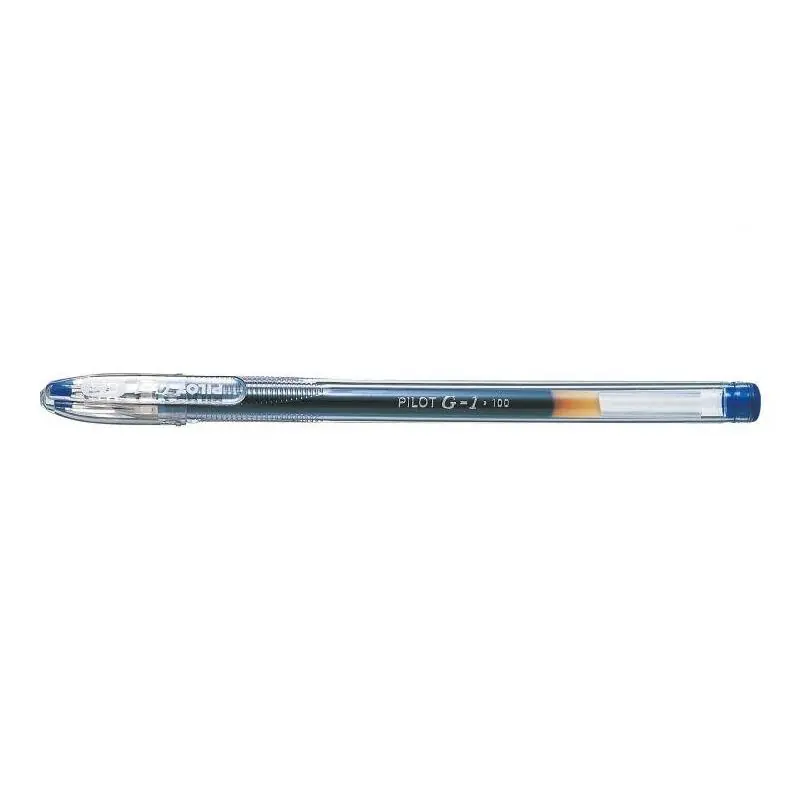 Pack 12 Unidades Pilot Boligrafo De Gel g1 - Recargable - Punta De Bola 0.5mm - Trazo 0.3mm - Cuerpo Transparente - Color Azul Edición Limitada